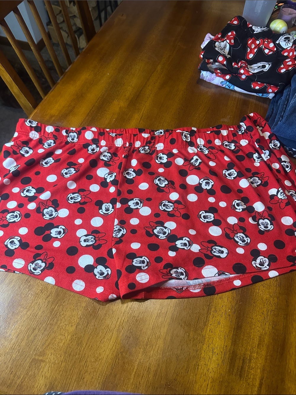 Disney Red Minnie Mouse Polka Dot Lounge Shorts